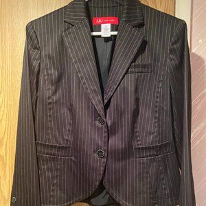 Anne Klein Black Pinstripe Blazer